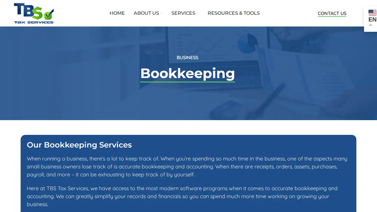 TBS Tax Services, Inc. page