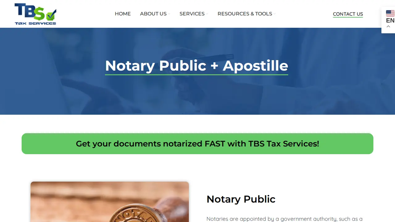 TBS Tax Services, Inc. page