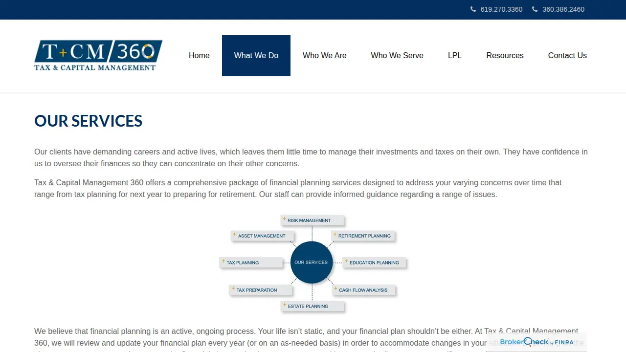 Tax & Capital Management 360 page