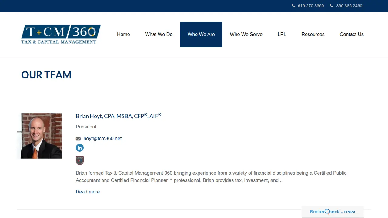 Tax & Capital Management 360 page