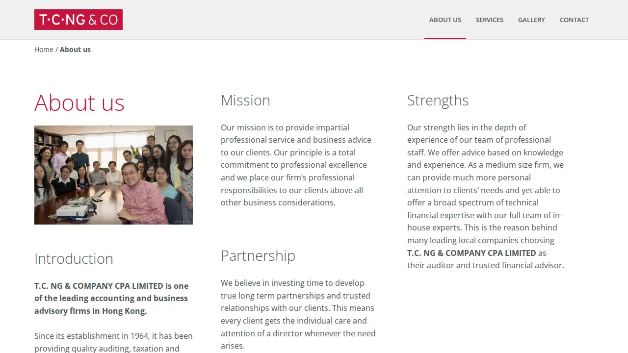 T.C. Ng & Company CPA Limited page