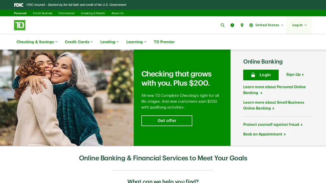 TD Wealth page