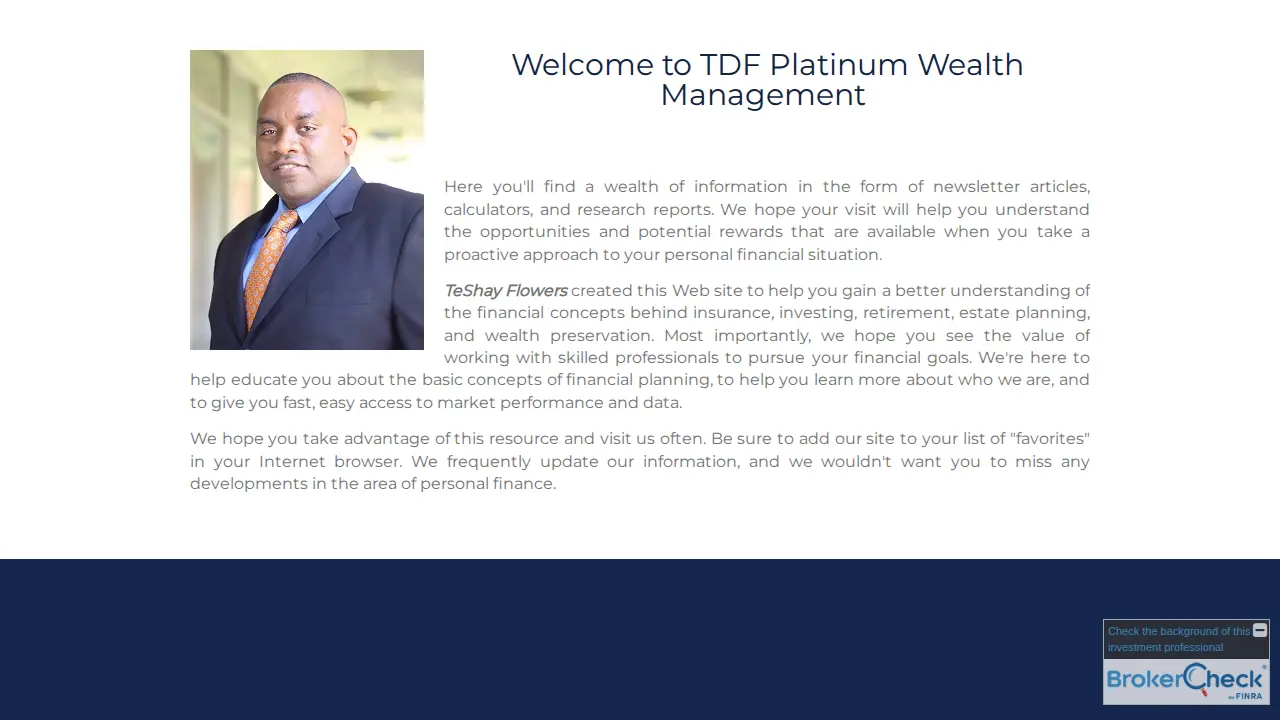 tdf platinum wealth page