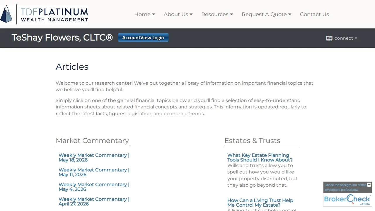 tdf platinum wealth page