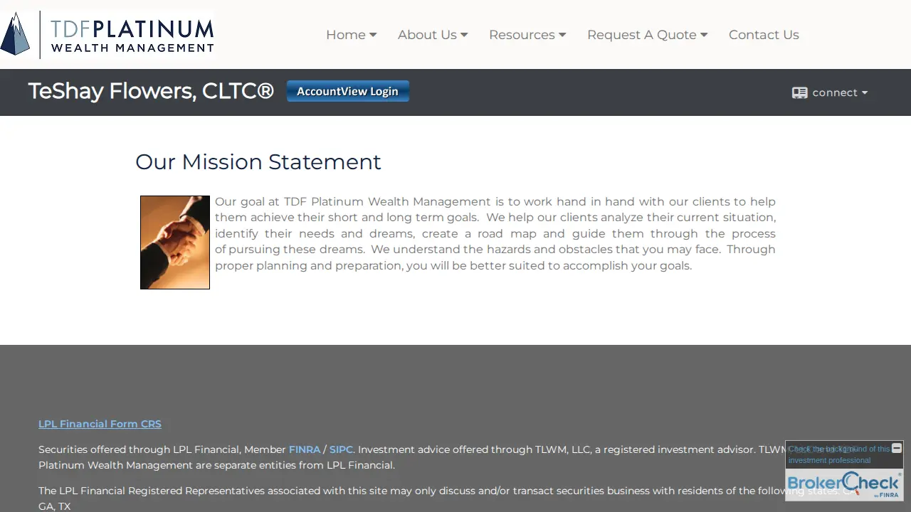 tdf platinum wealth page