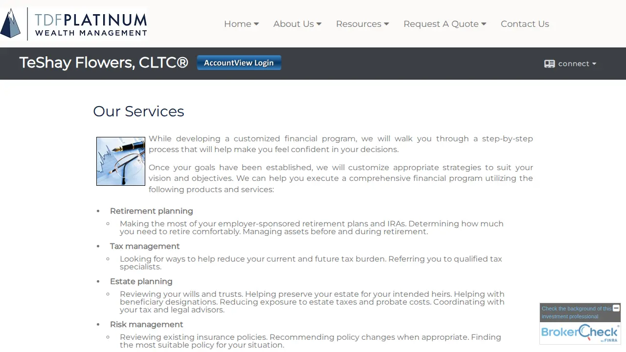 tdf platinum wealth page