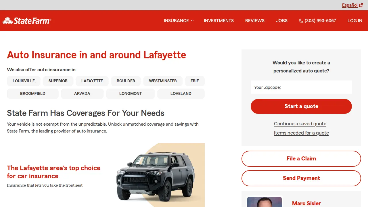 Marc Sisler - State Farm Insurance Agent page