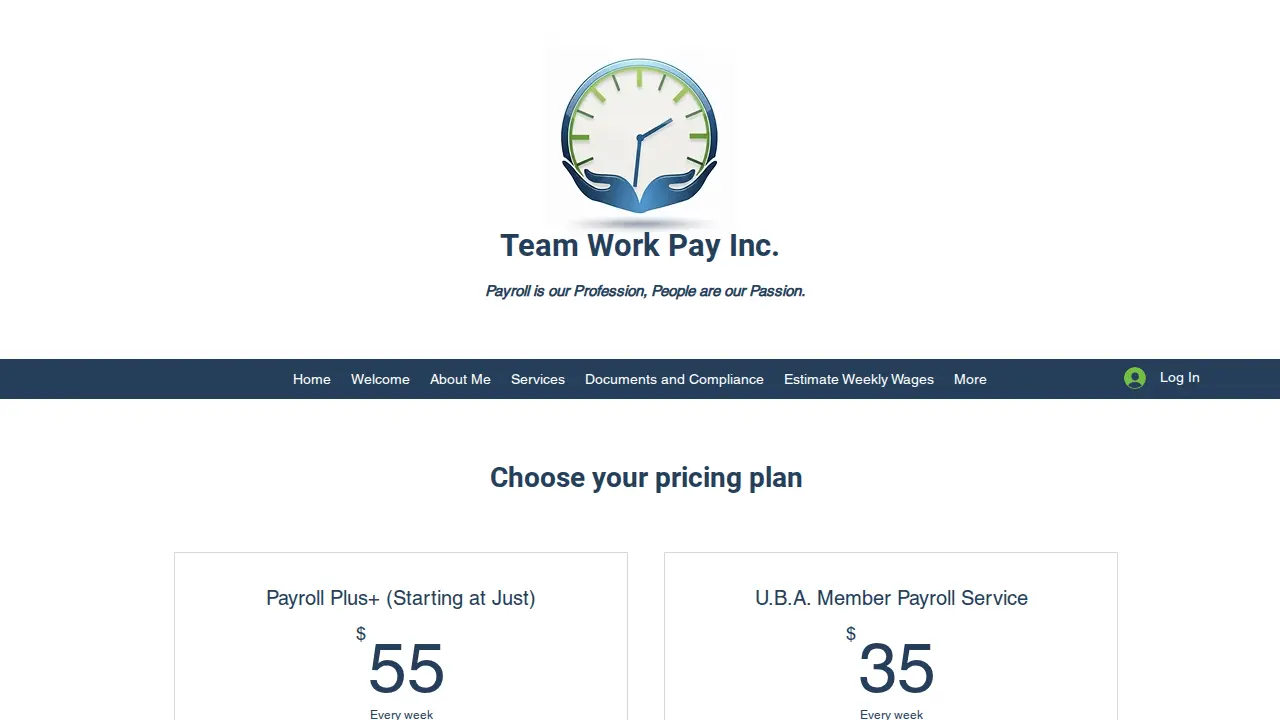 Team Work Pay Inc. page