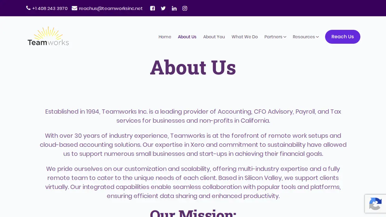 Teamworks, Inc. page
