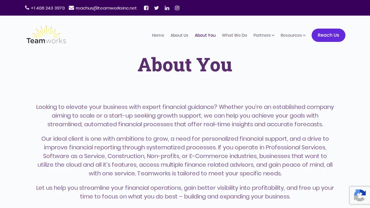 Teamworks, Inc. page
