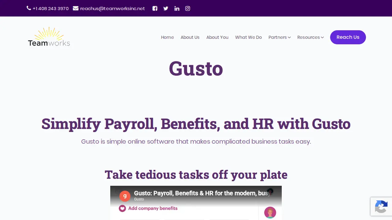 Teamworks, Inc. page