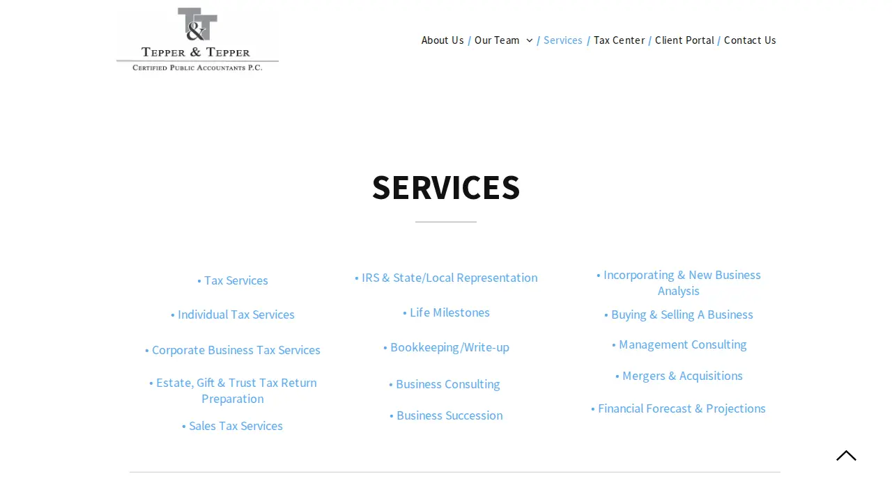 Tepper & Tepper, CPAs P.C. page