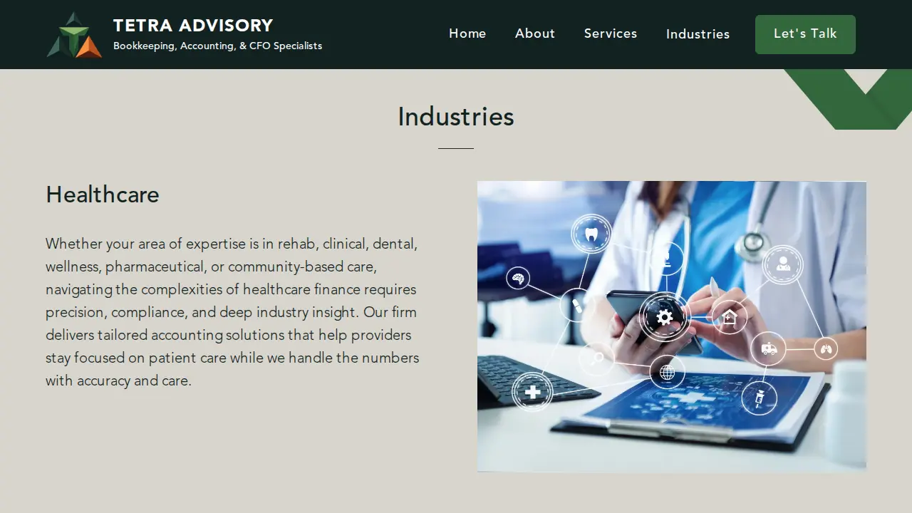 Tetra Accounting & Advisory page