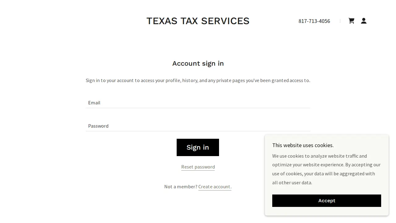 Texas Tax Services page