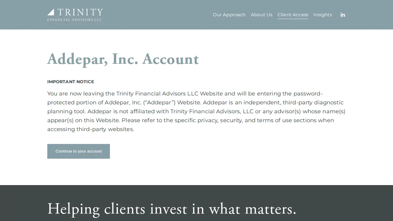 Trinity Financial Advisors LLC page