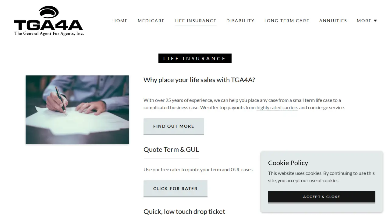 The General Agent for Agents, Inc page