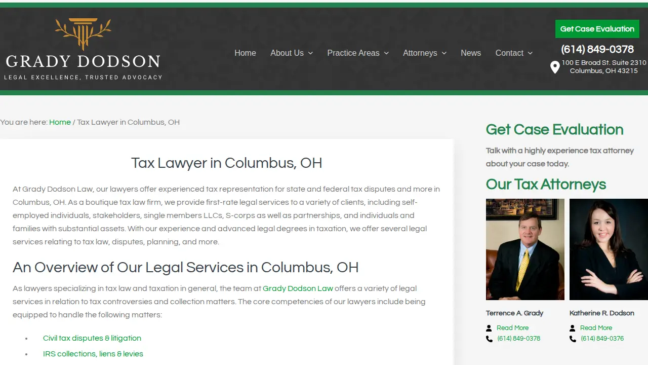 Terrence A. Grady & Associates Co., L.P.A. page