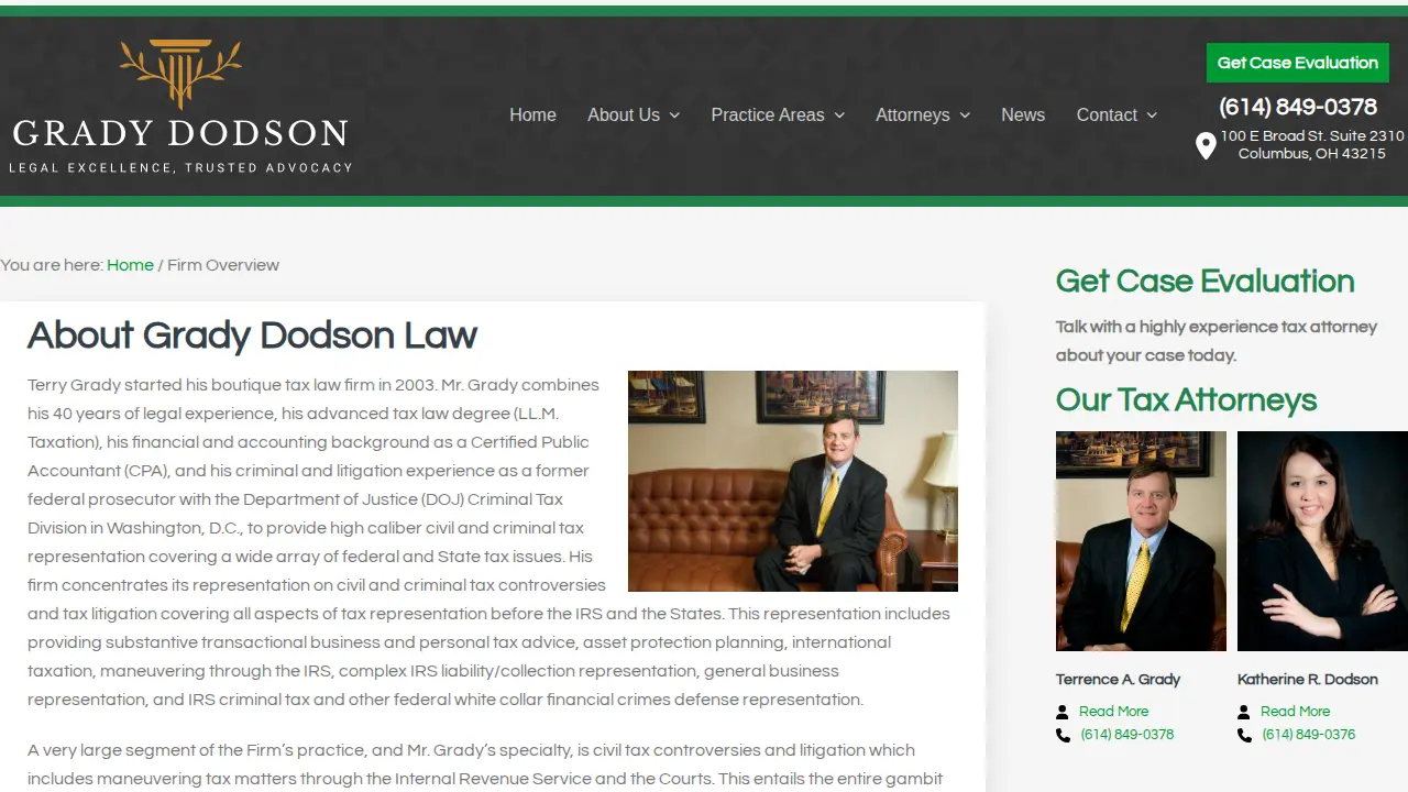 Terrence A. Grady & Associates Co., L.P.A. page