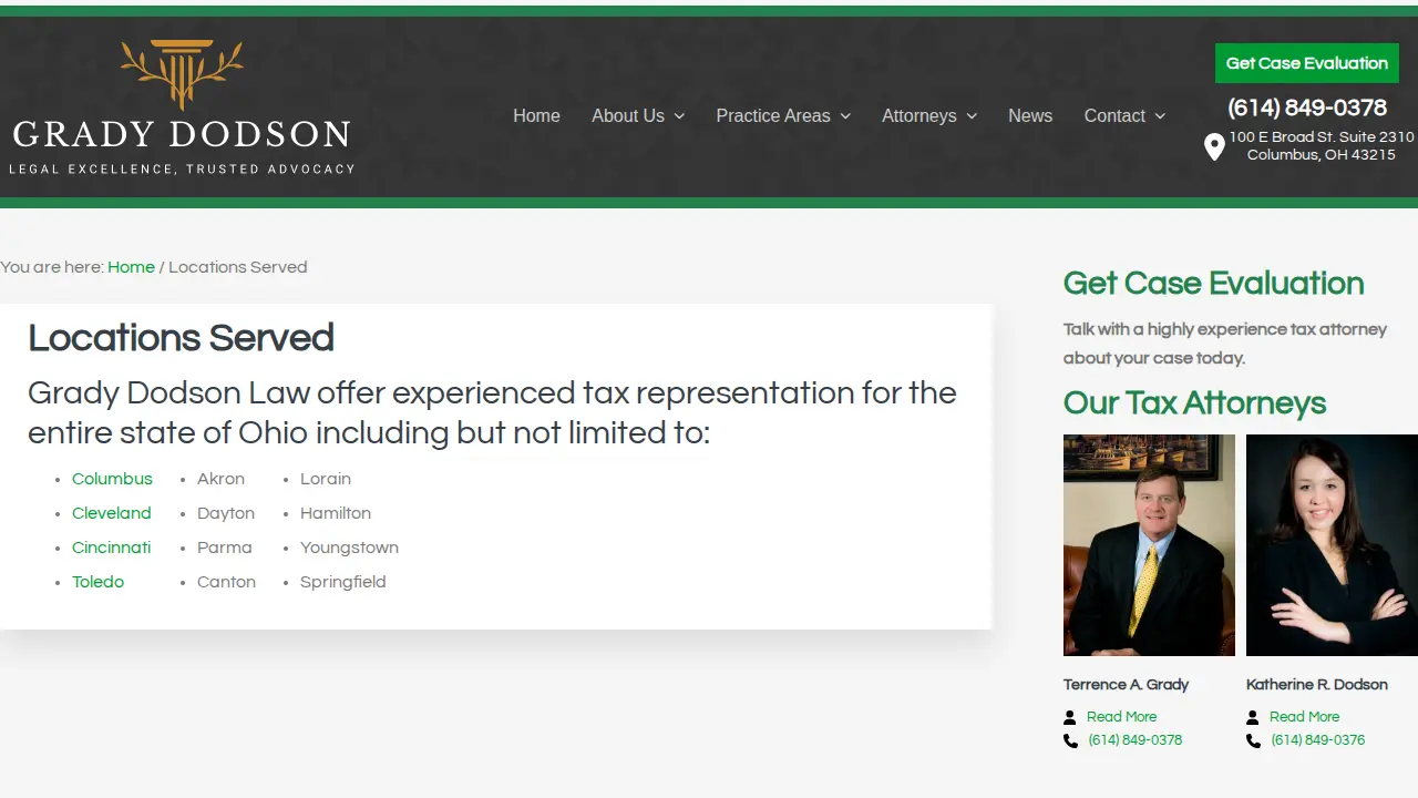 Terrence A. Grady & Associates Co., L.P.A. page
