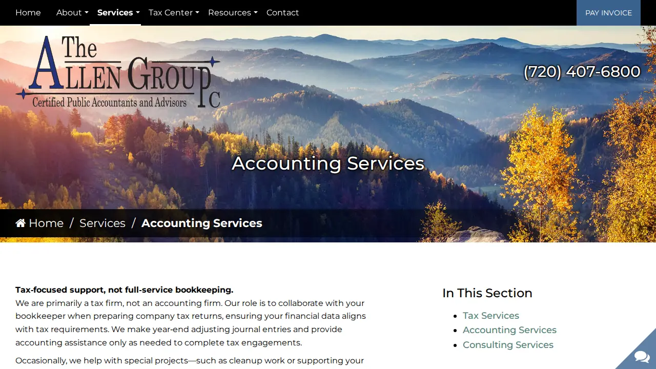 The Allen Group, PC page