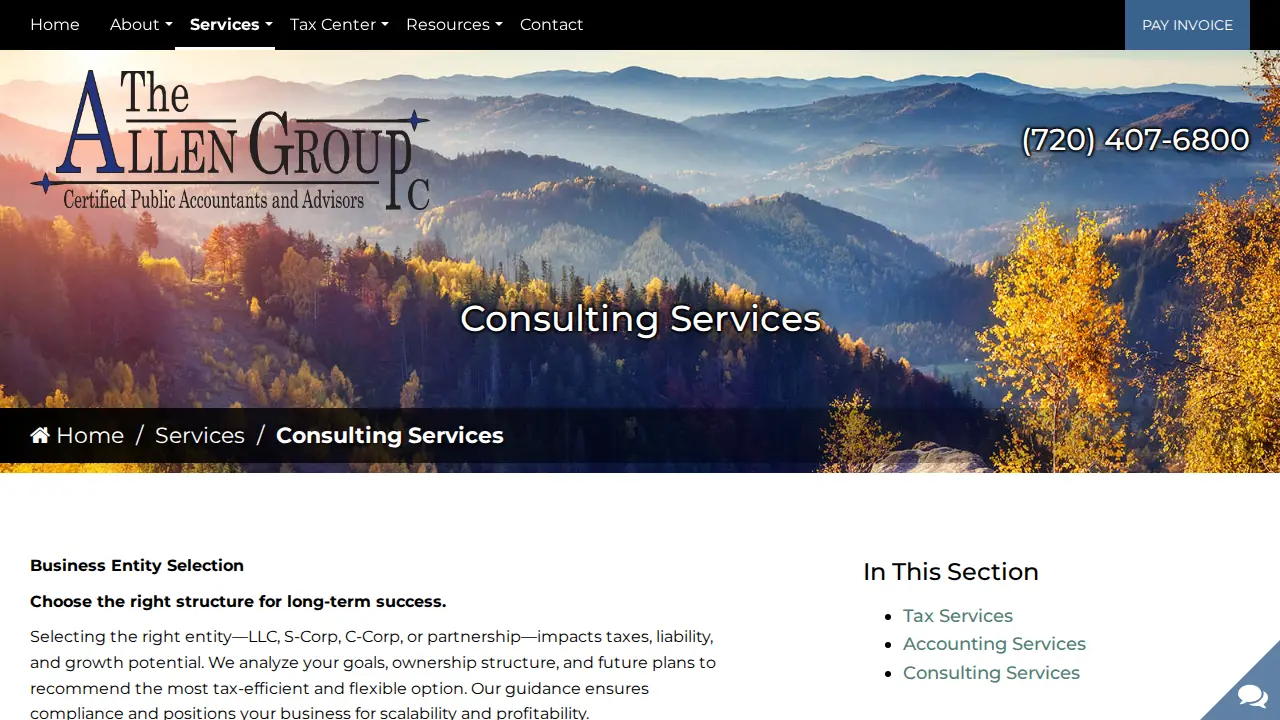 The Allen Group, PC page