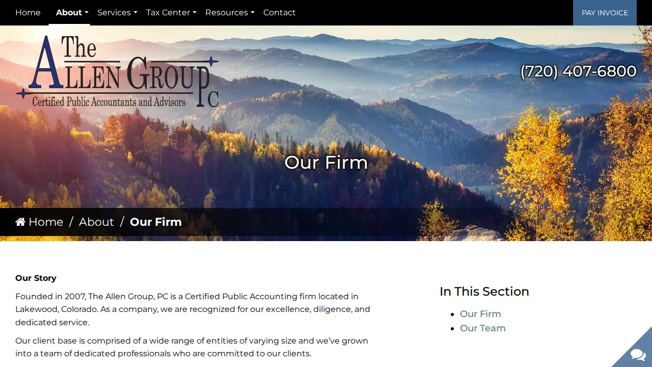 The Allen Group, PC page