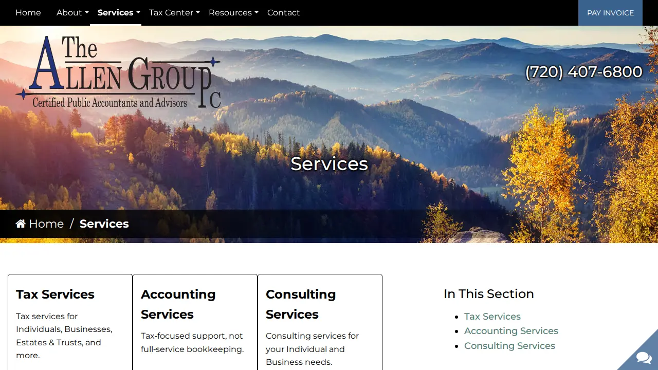The Allen Group, PC page