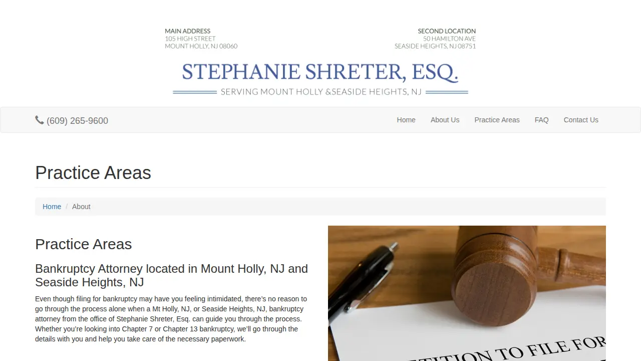 Law Office of Stephanie Shreter page