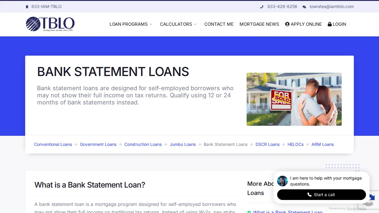 The Best Loan Officer page