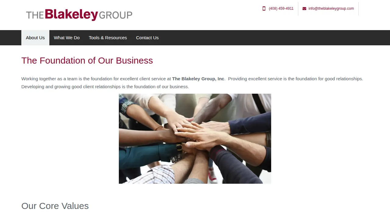 Blakeley Group Inc page