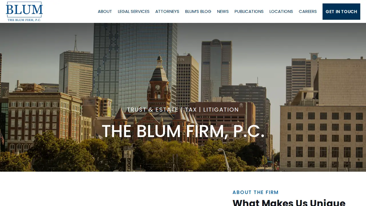 The Blum Firm, PC page