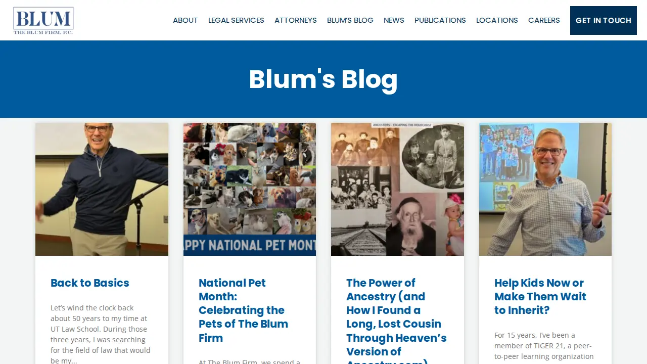 The Blum Firm, PC page
