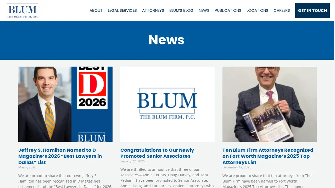 The Blum Firm, PC page