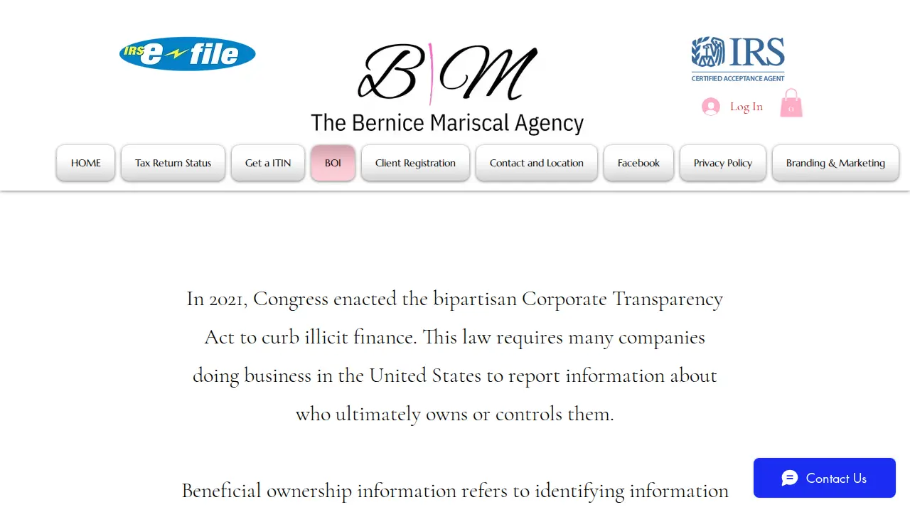 The Bernice Mariscal Agency ( The BM Agency) page