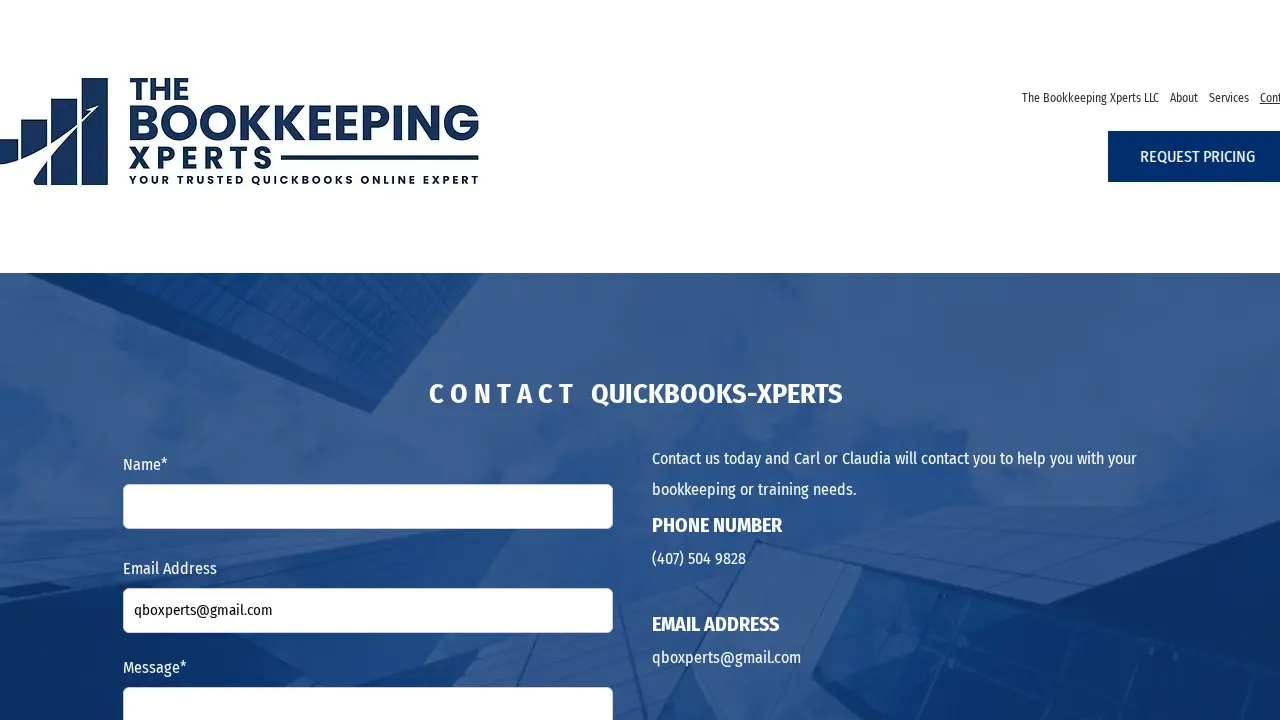 The Bookkeeping Xperts page