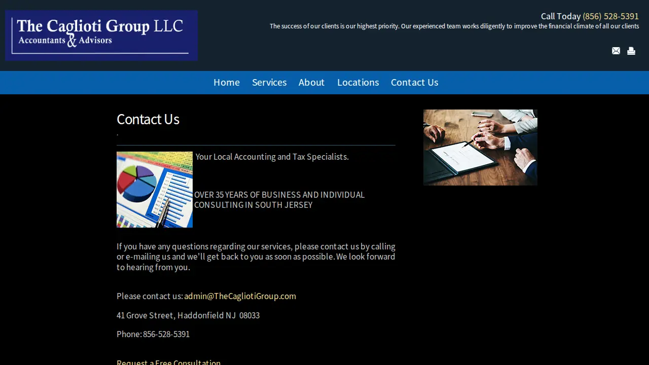 The Caglioti Group, LLC website