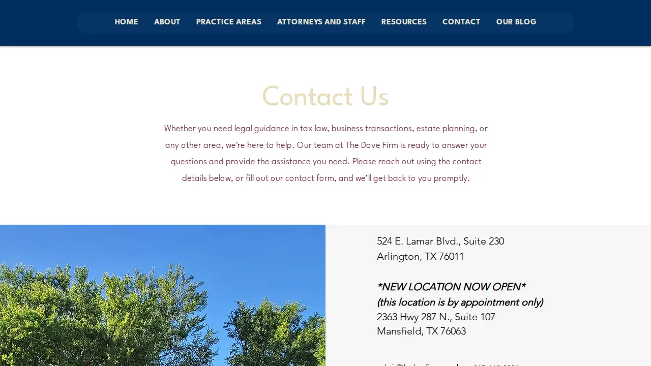 Dove Firm Mansfield page