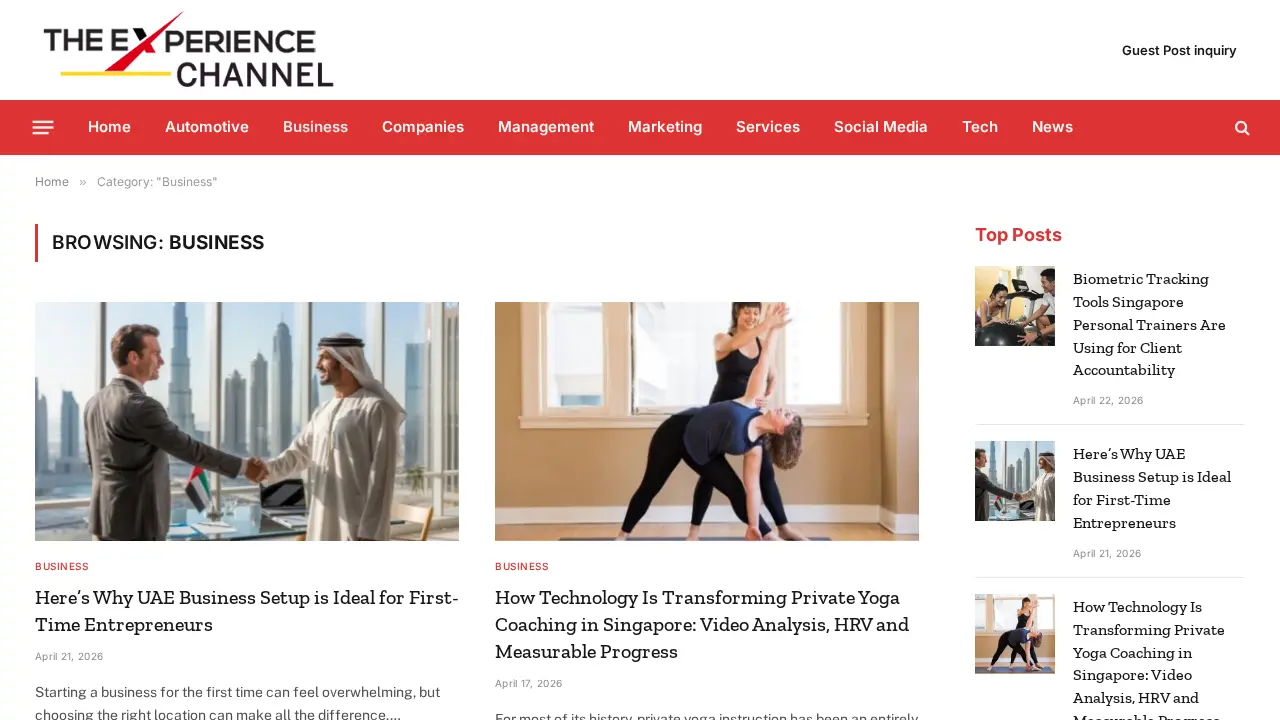 The Experience Channel Distribution Center page