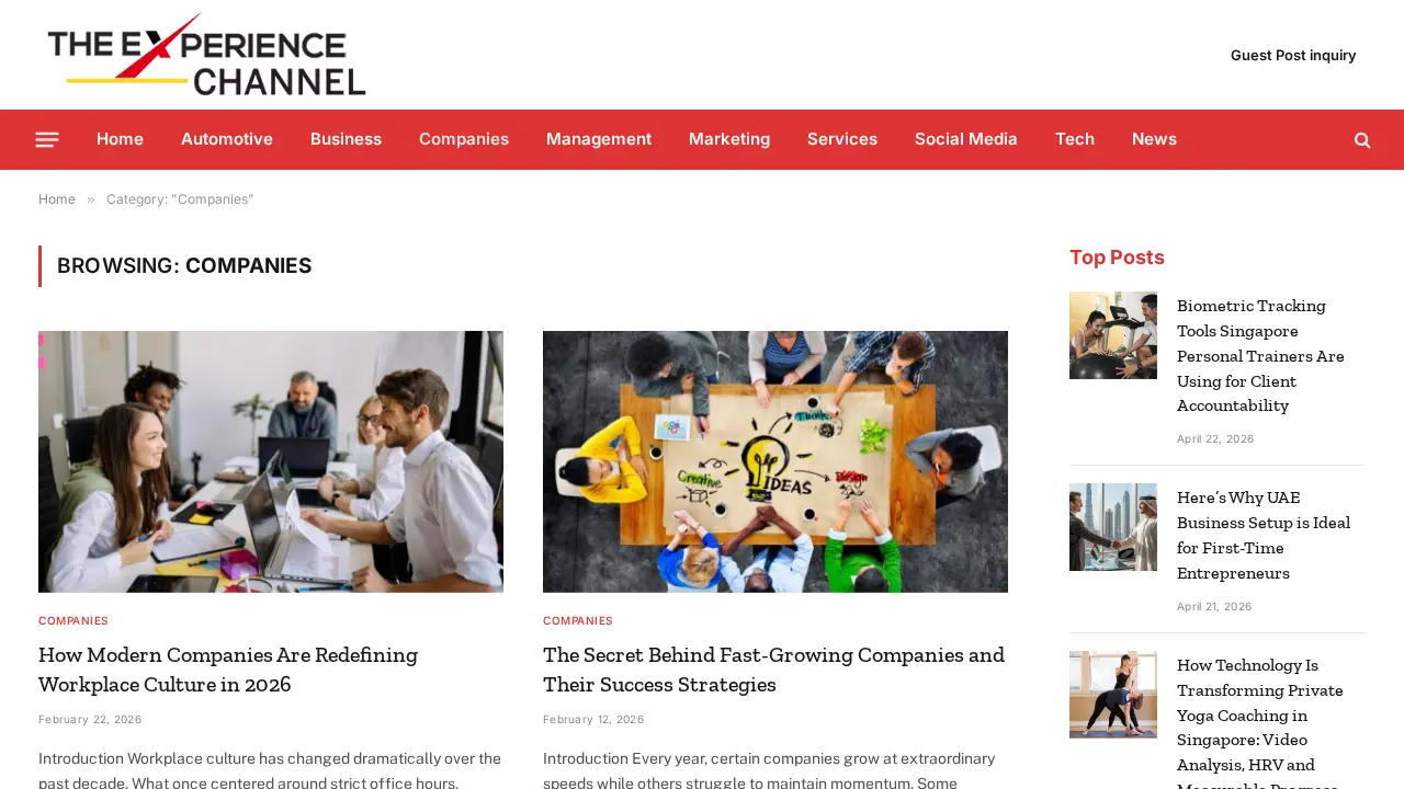 The Experience Channel Distribution Center page