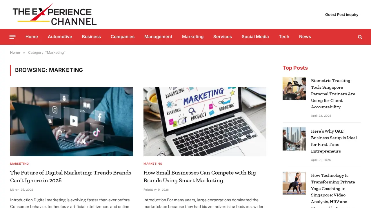 The Experience Channel Distribution Center page