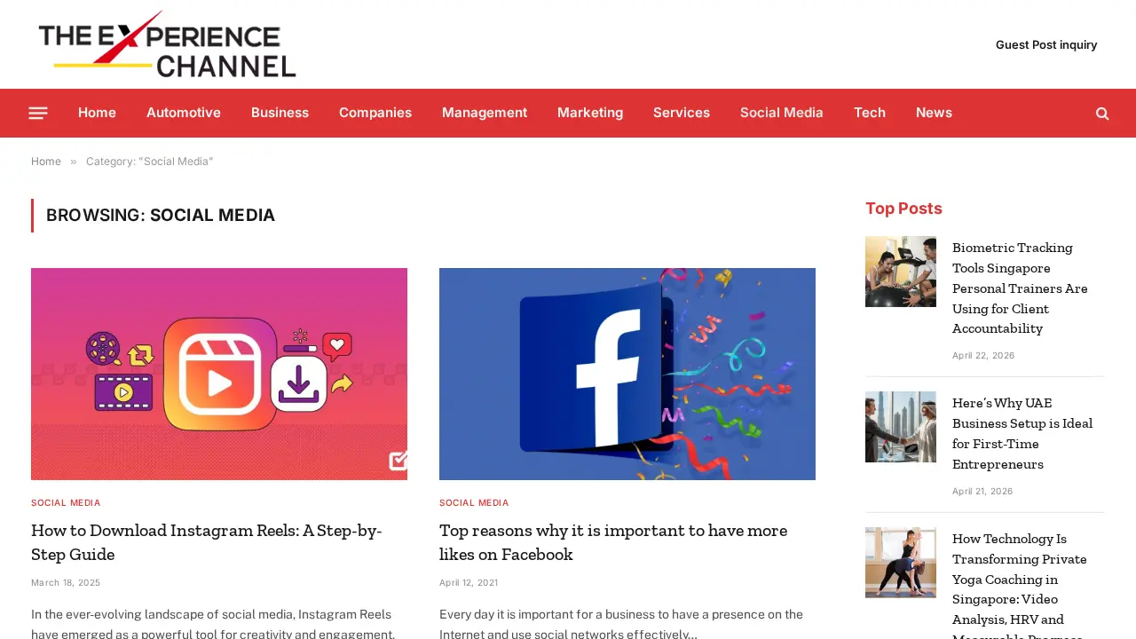 The Experience Channel Distribution Center page