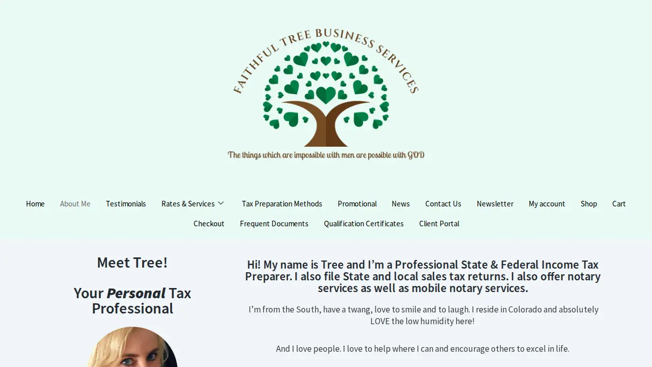 Faithful Tree Business Services page