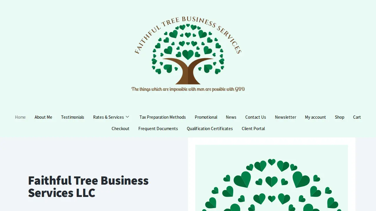 Faithful Tree Business Services website