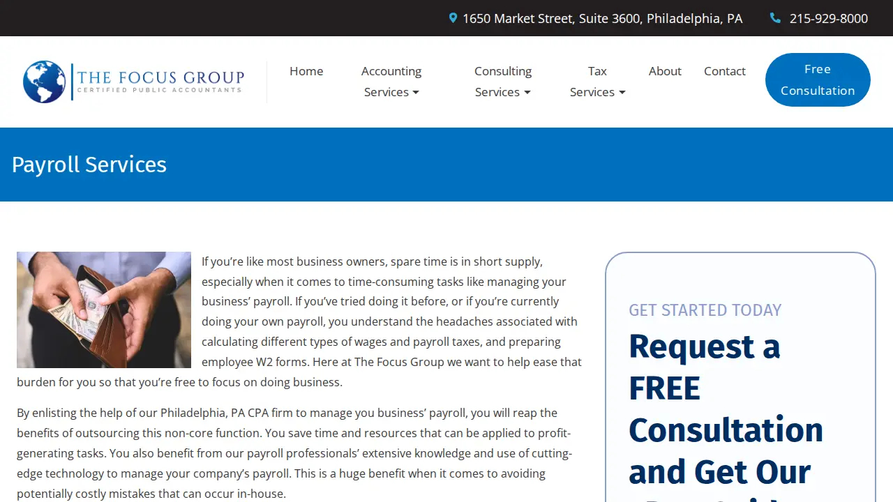 THE FOCUS GROUP CPA FIRM page