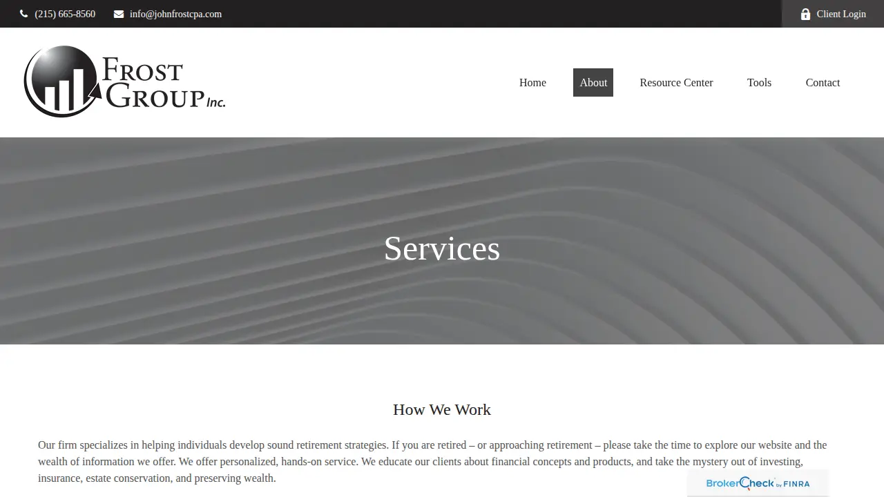 Frost Group INC page