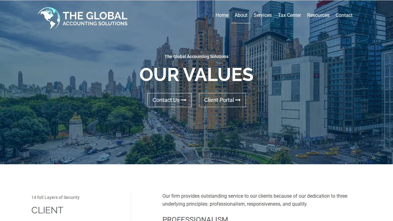 The Global Accounting Solutions, Inc. page