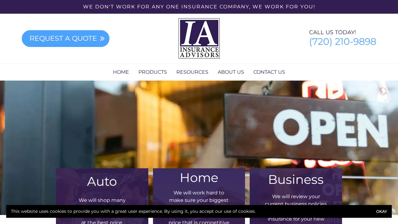 Insurance Advisors page