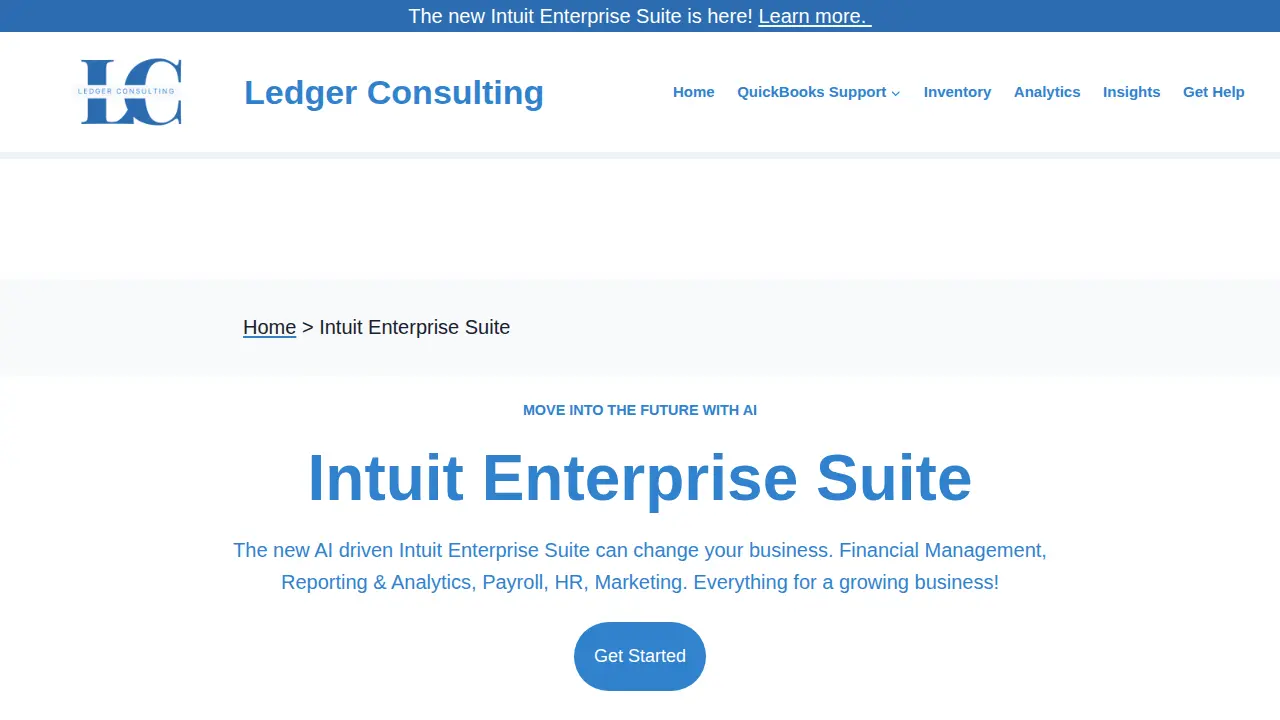 Ledger Consulting page