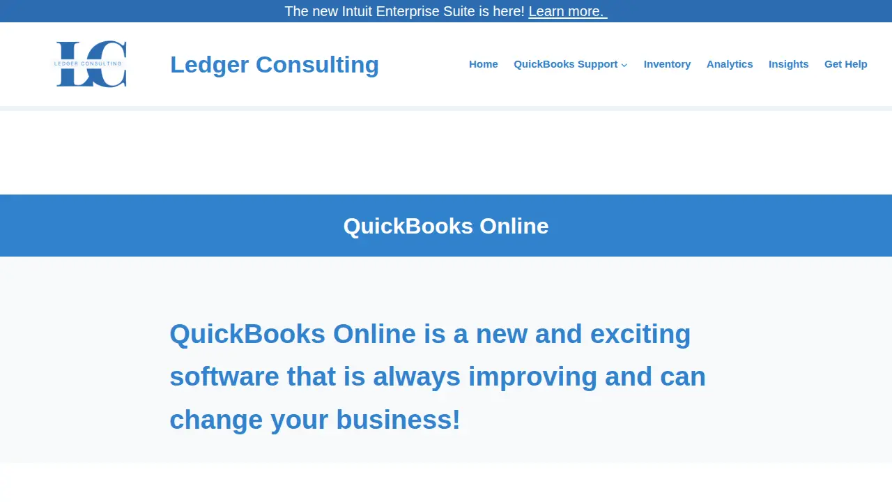 Ledger Consulting page