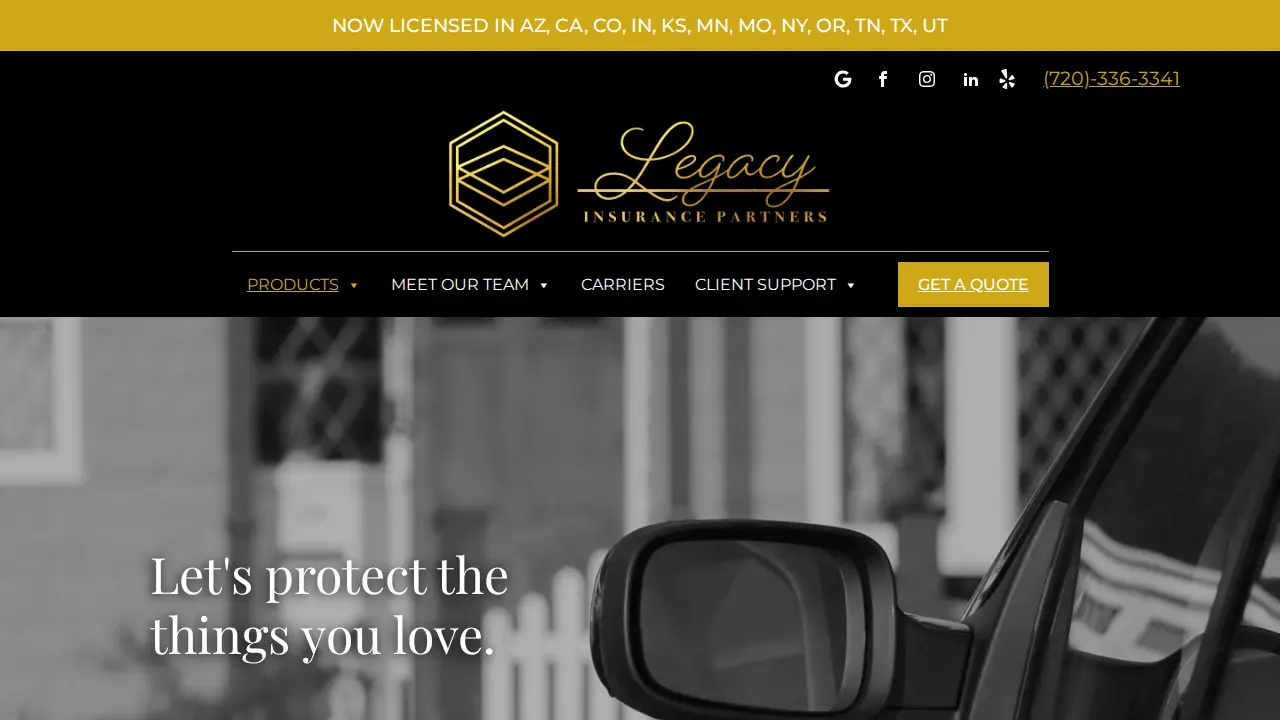 Legacy Insurance Partners page
